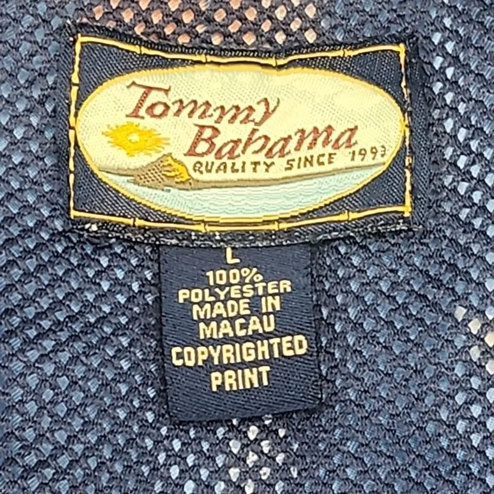 Tommy Bahama Swim Trunks Short Men Sz Large Blue Floral Mesh Elastic 9